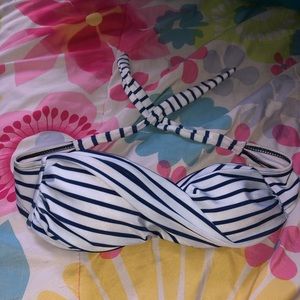BRAND NEW NAVY BULE AND WHITE STRIPPED SWIM TOP